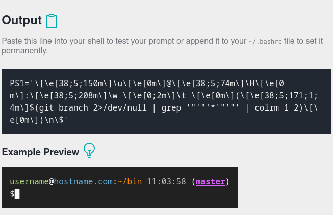manual prompt output